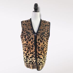 Bellessa | Animal Print Sweater Vest